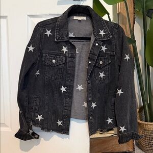 Honey Punch Black Jacket with White Star Accents